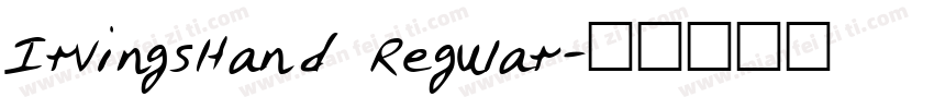 IrvingsHand Regular字体转换